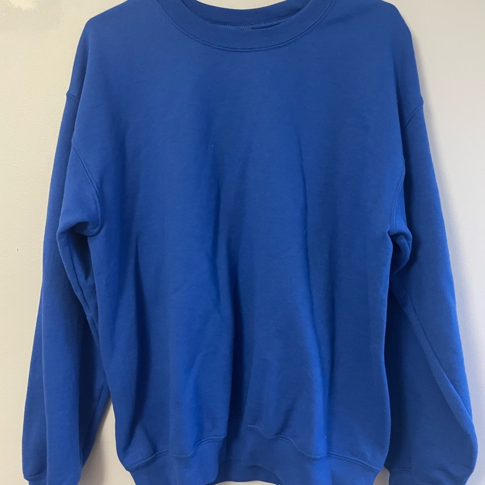 dark blue fleece crewneck - fits small (slightly oversized) or M